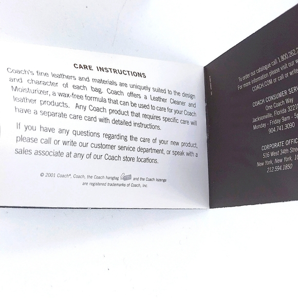 COACH Baseball Keychain Fob Charm-Real Leather-New in Box with Booklet FS7377 - Picture 10 of 10